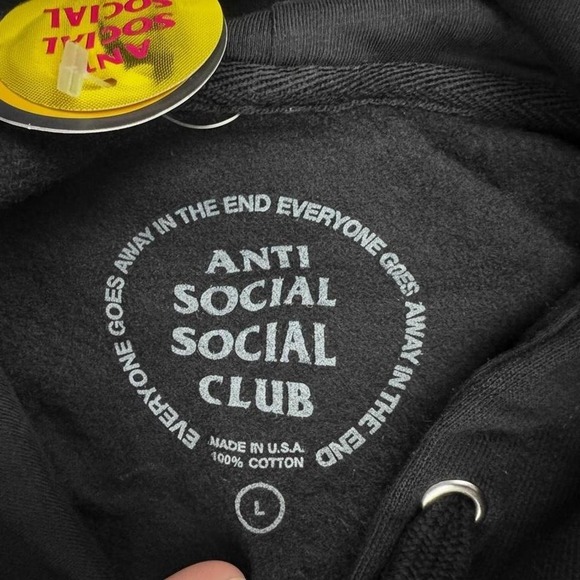 Anti Social Social Club‎ x Sadboyz Roses Hoodie Black Size L NWT - Picture 4 of 7